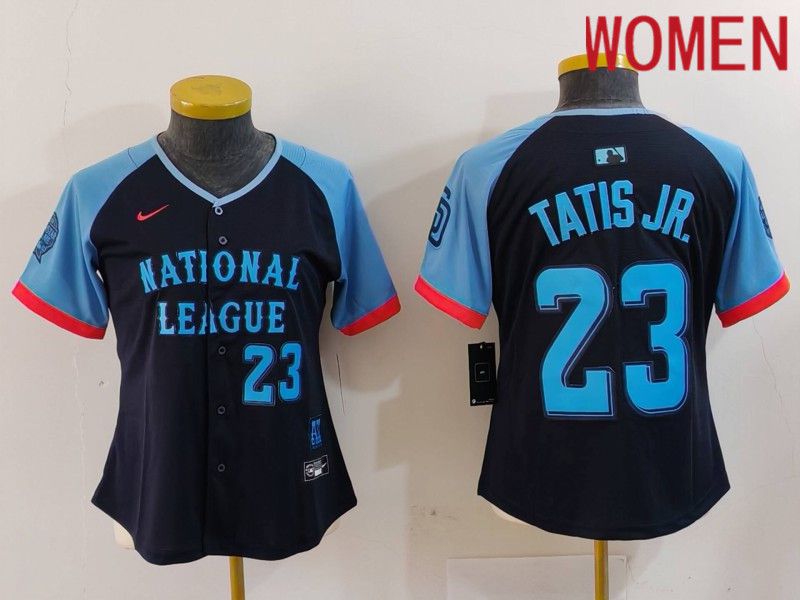 Women San Diego Padres #23 Tatis jr Blue All star 2024 Nike MLB Jersey style 4->women mlb jersey->Women Jersey